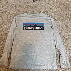 Patagonia Gray Long Sleeve Kids Tee
